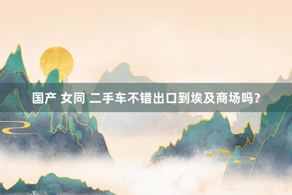 国产 女同 二手车不错出口到埃及商场吗？