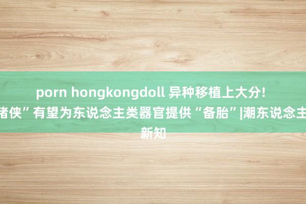 porn hongkongdoll 异种移植上大分! “猪猪侠”有望为东说念主类器官提供“备胎”|潮东说念主新知